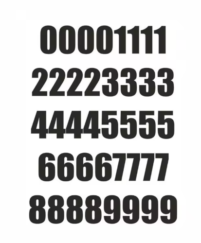 Hidden Number Stickers for License Plates